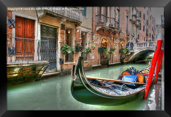 Classic Gondola, Venice Framed Print by David Birchall