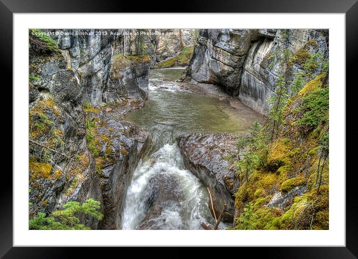 Maligne Canyon River, Canada Framed Mounted Print by David Birchall