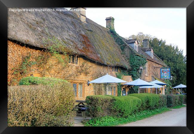 Falkland Arms Pub at Great Tew, Oxfordshire. Framed Print by David Birchall