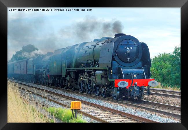 Steam locomotives double-header  Framed Print by David Birchall
