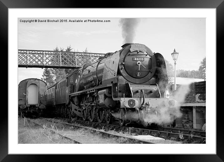 The Royal Scot in Black and White  Framed Mounted Print by David Birchall