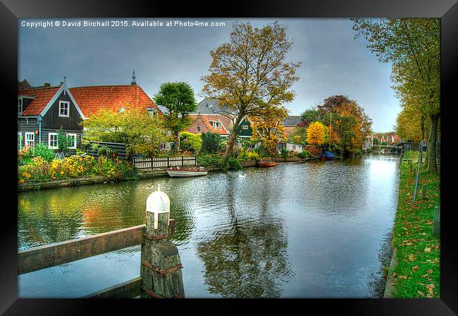  Dutch Waterway In Autumn Framed Print by David Birchall