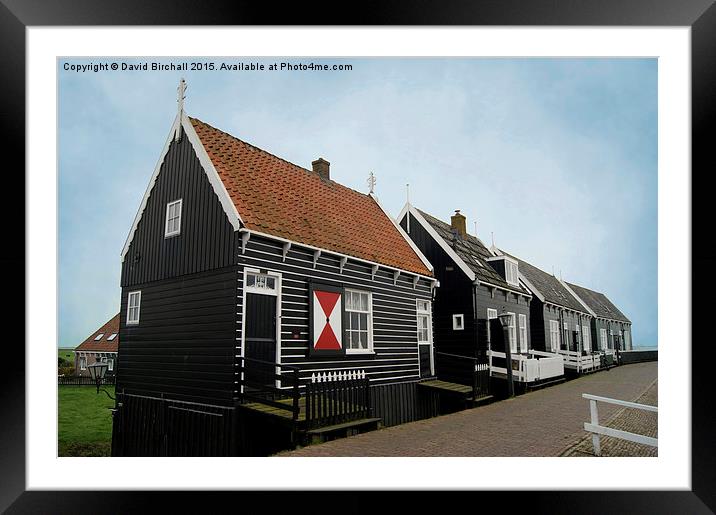  Wooden Houses In Marken Framed Mounted Print by David Birchall