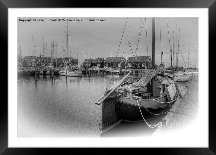 Marken Village and Harbour Framed Mounted Print by David Birchall