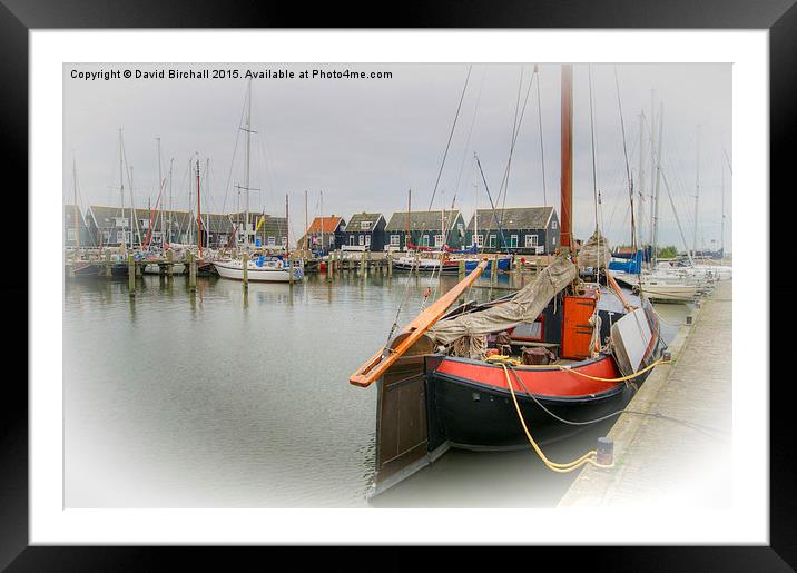  Marken Village and Harbour Framed Mounted Print by David Birchall