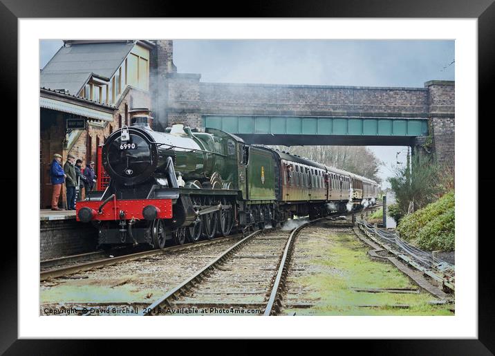 6990 Witherslack Hall arriving at Quorn and Woodho Framed Mounted Print by David Birchall