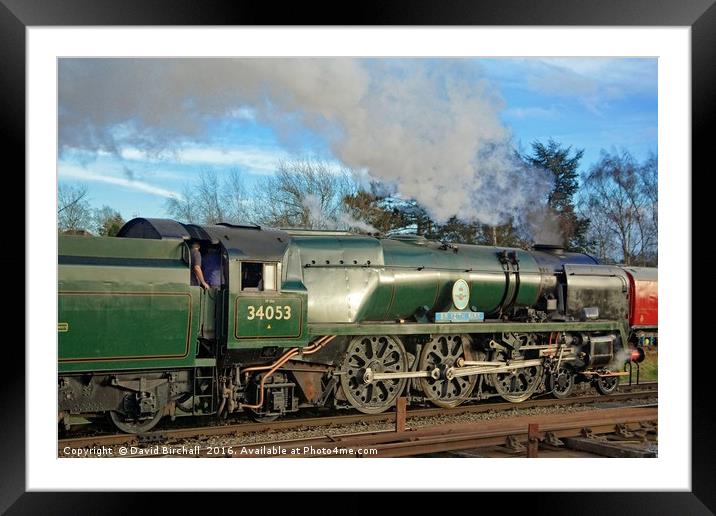 Steam train elegance - 34053 Sir Keith Park Framed Mounted Print by David Birchall