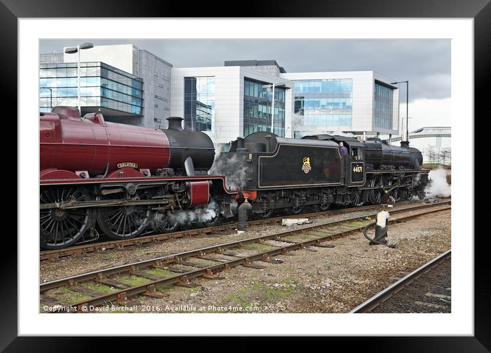 The Tin Bath steam train special at Sheffield. Framed Mounted Print by David Birchall