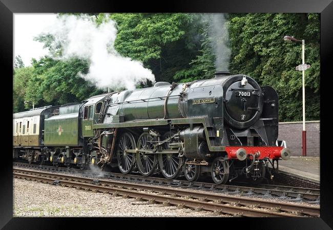 70013 Oliver Cromwell at Leicester Framed Print by David Birchall