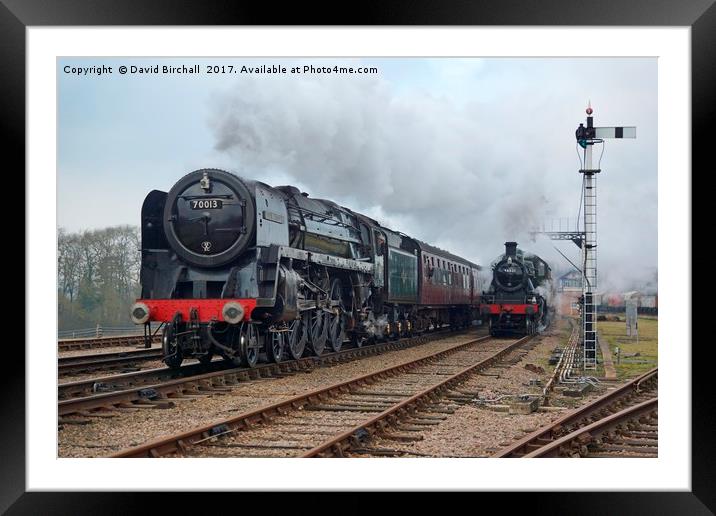 70013 and 46521 at Swithland sidings Framed Mounted Print by David Birchall