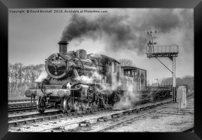Steam locomotive 46521 at Swithland. Framed Print by David Birchall
