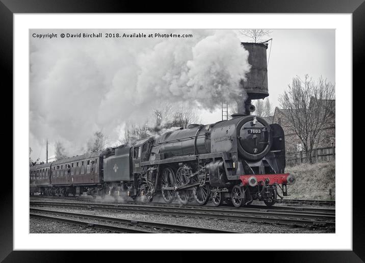 70013 Oliver Cromwell departing Loughborough Framed Mounted Print by David Birchall