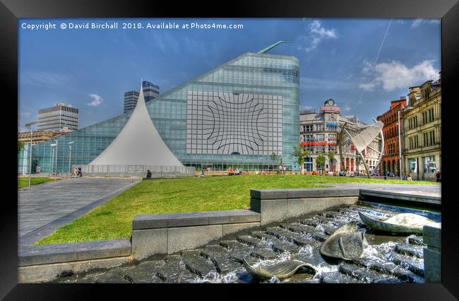 Manchester Cityscape Framed Print by David Birchall