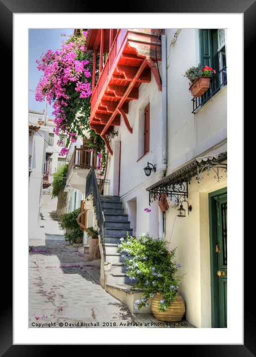 The Charm of Skopelos Framed Mounted Print by David Birchall