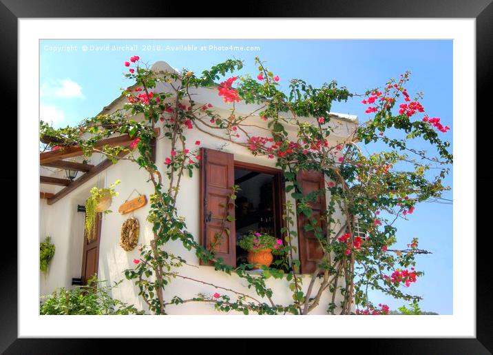 A Window on Skopelos Framed Mounted Print by David Birchall