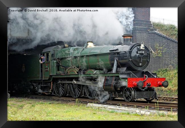 Steam train 6990 Witherslack Hall Framed Print by David Birchall