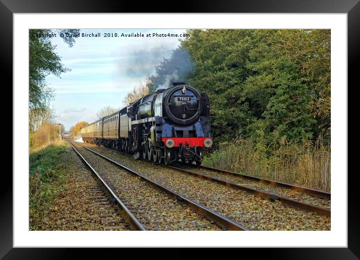 70013 Oliver Cromwell approaching Rothley. Framed Mounted Print by David Birchall