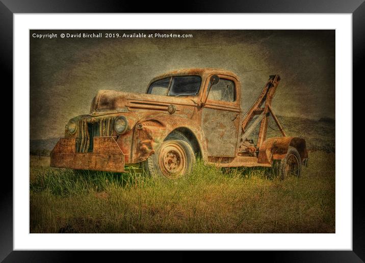 Abandoned Breakdown Truck   Framed Mounted Print by David Birchall