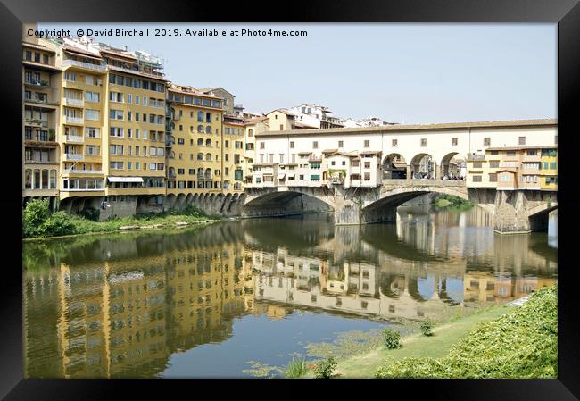 Ponte Vecchio Bridge, Florence Framed Print by David Birchall