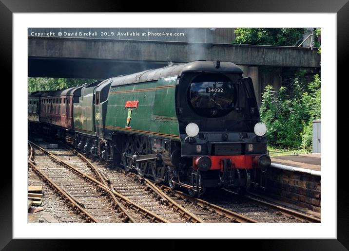 Bulleid Pacific 34092 City Of Wells  Framed Mounted Print by David Birchall