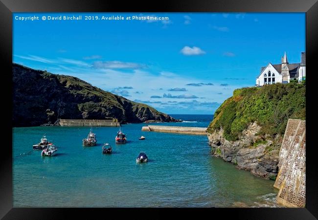 Port Isaac harbour, Cornwall. Framed Print by David Birchall
