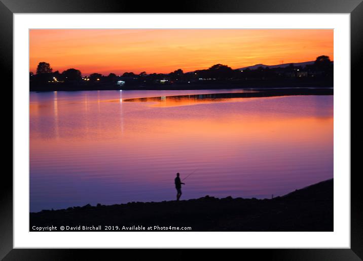 Hollingworth Lake Sunset Framed Mounted Print by David Birchall