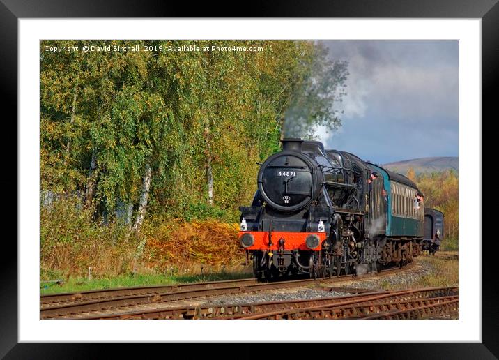 Preserved steam locomotive Black Five class 44871 Framed Mounted Print by David Birchall