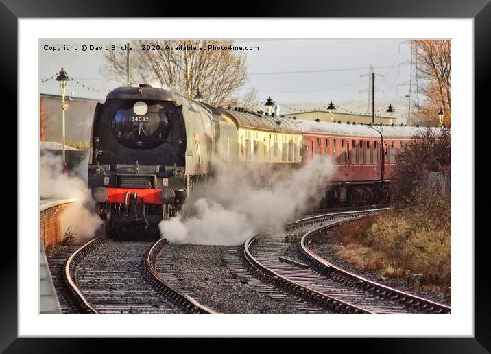 Bulleid Pacific 34092 City Of Wells Framed Mounted Print by David Birchall