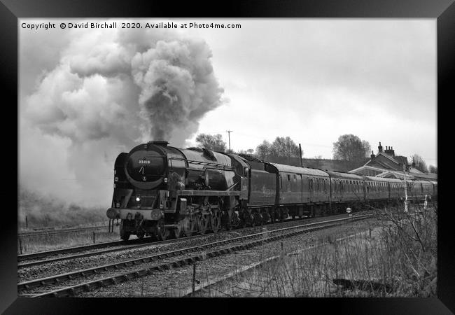 35018 British India Line departing Hellifield. Framed Print by David Birchall