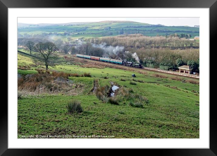 Steam in the Lancashire hills. Framed Mounted Print by David Birchall