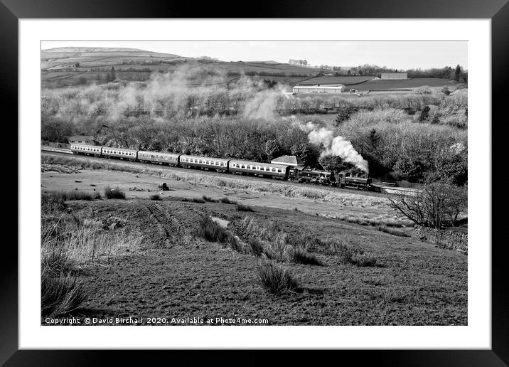 Steam in the Lancashire landscape. Framed Mounted Print by David Birchall