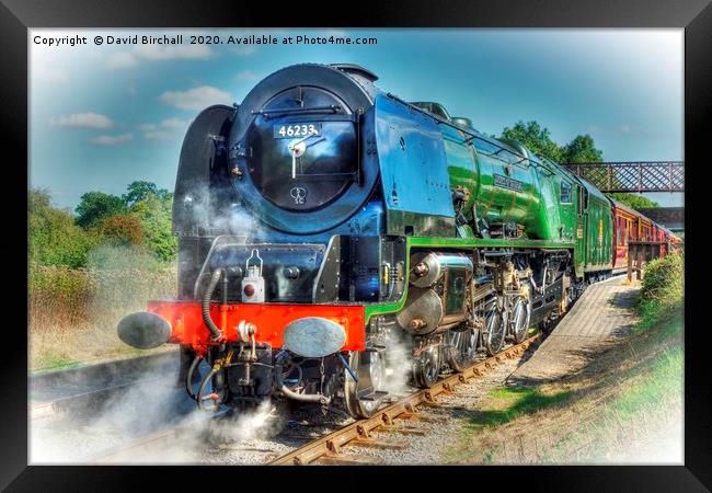 46233 Duchess Of Sutherland at Butterley. Framed Print by David Birchall