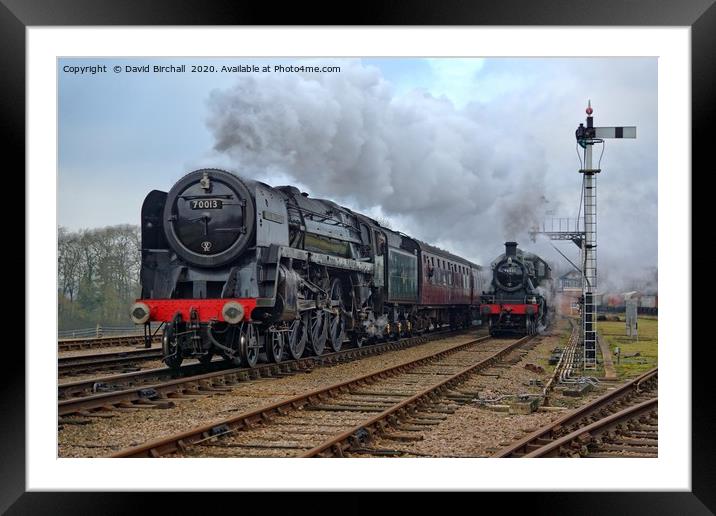 Steam locomotive 70013 Oliver Cromwell Framed Mounted Print by David Birchall