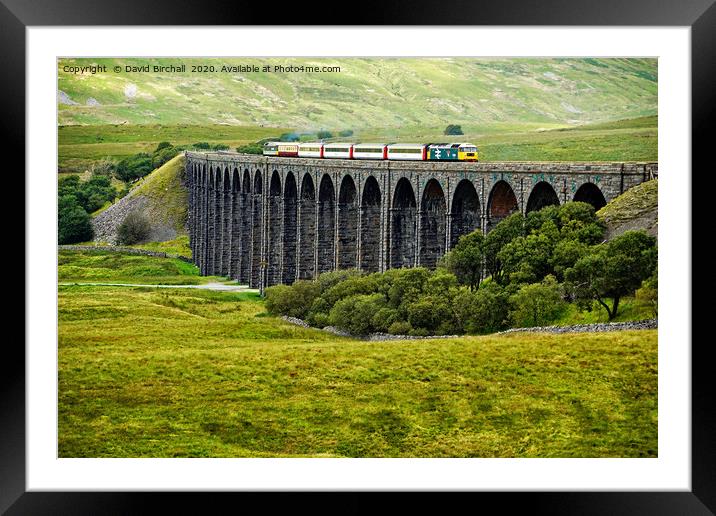 Staycation Express crossing Ribblehead viaduct Framed Mounted Print by David Birchall