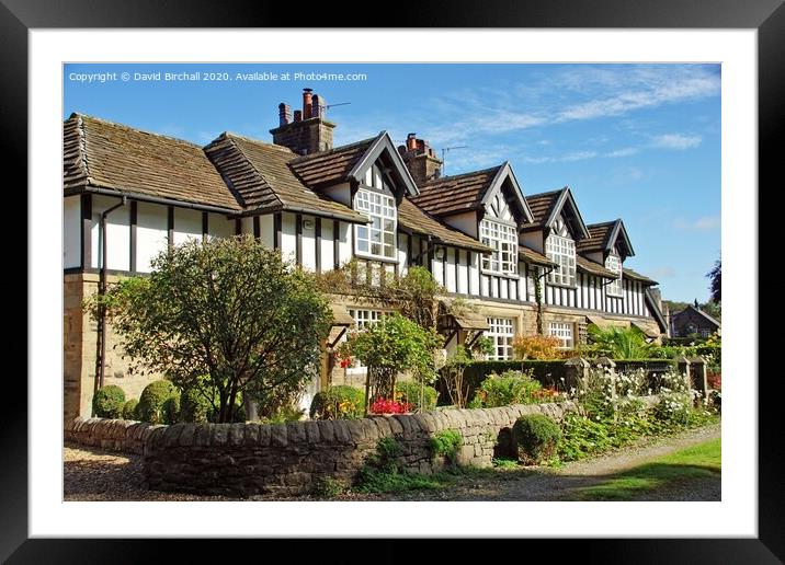 Tudor style houses in Whalley. Framed Mounted Print by David Birchall