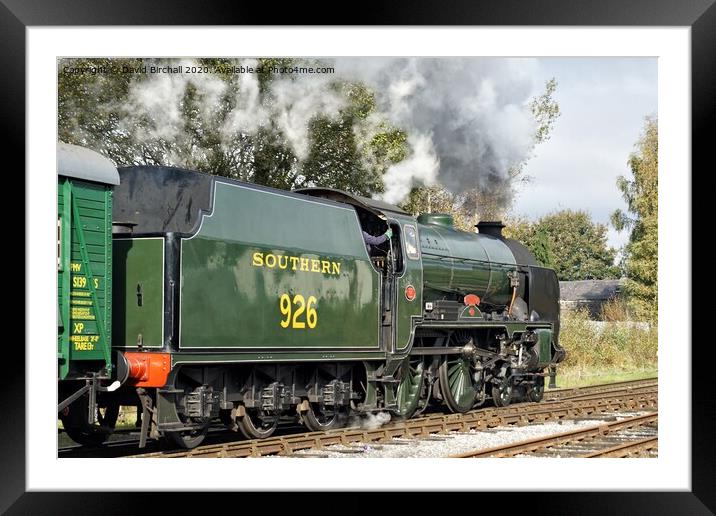 Steam locomotive 926 Repton. Framed Mounted Print by David Birchall