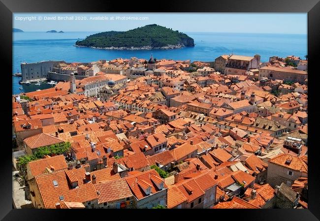 The rooftops of Dubrovnik Framed Print by David Birchall