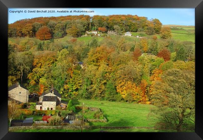 Autumn colour in Calderdale, Yorkshire. Framed Print by David Birchall