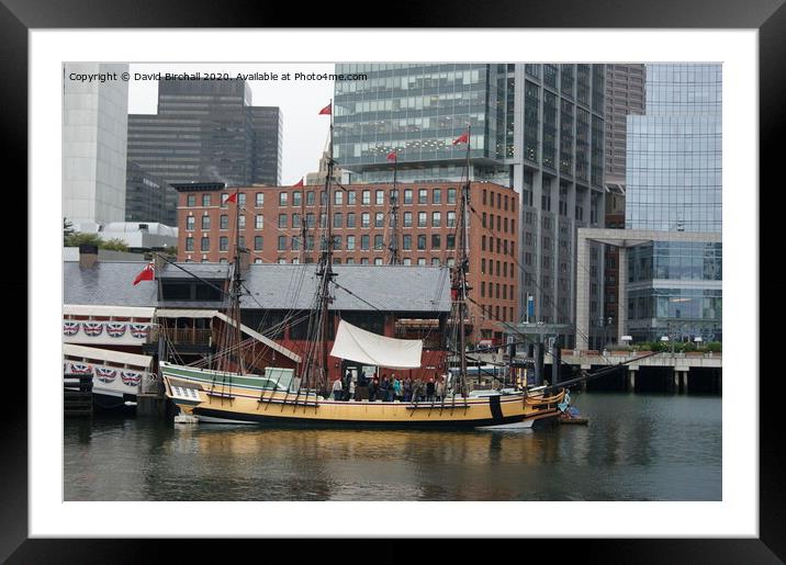 Boston Tea Party ship and museum. Framed Mounted Print by David Birchall