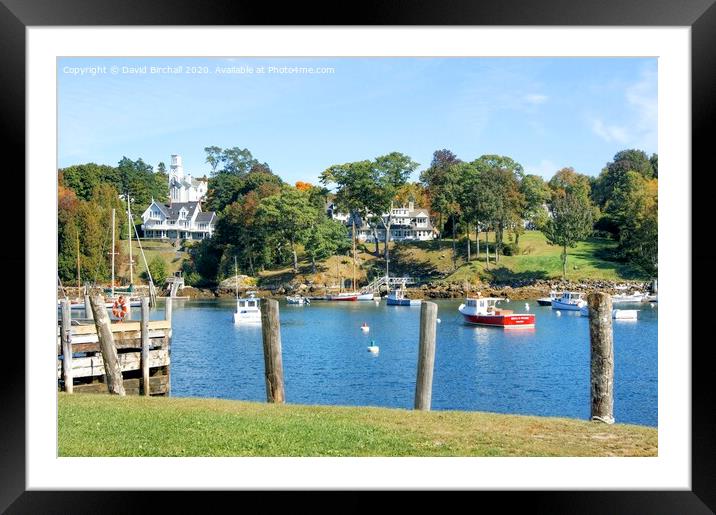 Rockport harbour, Maine, America. Framed Mounted Print by David Birchall