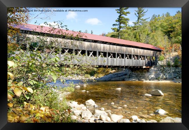 Albany covered bridge, New Hampshire, America Framed Print by David Birchall