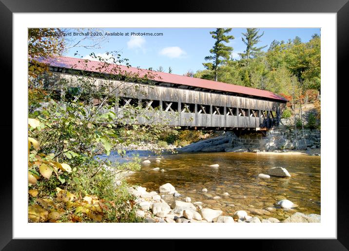 Albany covered bridge, New Hampshire, America Framed Mounted Print by David Birchall