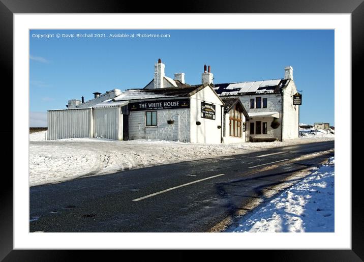The White House pub, Littleborough, Lancashire. Framed Mounted Print by David Birchall