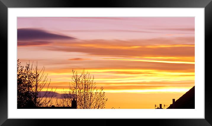Sunset, Gateshead, Skyline Framed Mounted Print by Helen Holmes