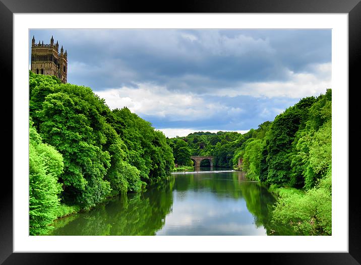 Durham River Views Framed Mounted Print by Helen Holmes