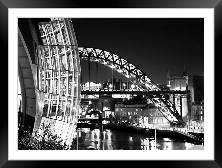 The Sage and Tyne Bridge, Newcastle Framed Mounted Print by Helen Holmes