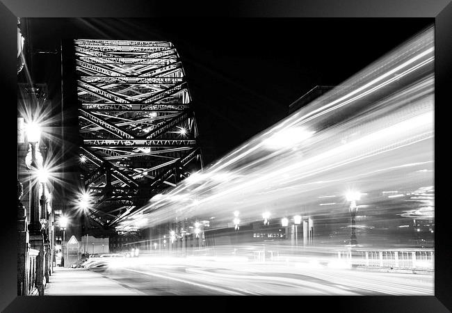 Tyne Bridge Traffic Framed Print by Helen Holmes