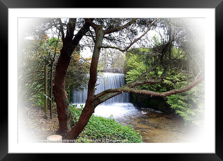 Waterfall Framed Mounted Print by A B