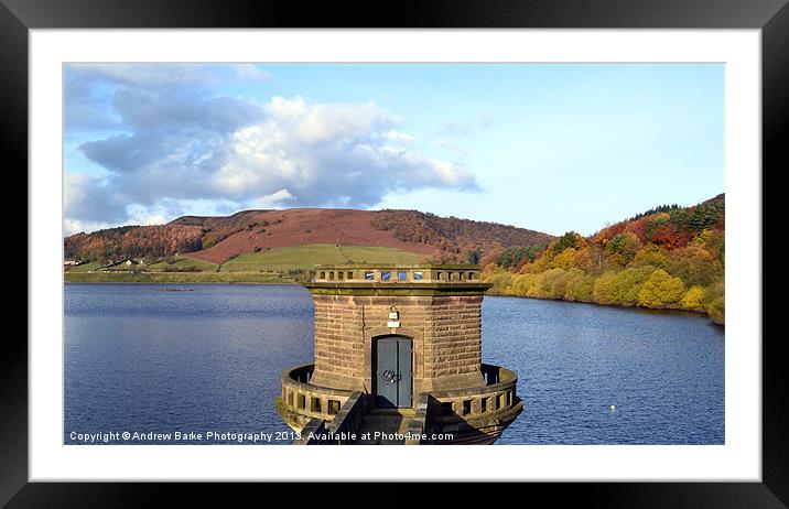 Pumphouse at Ladybower Reservoir Framed Mounted Print by A B