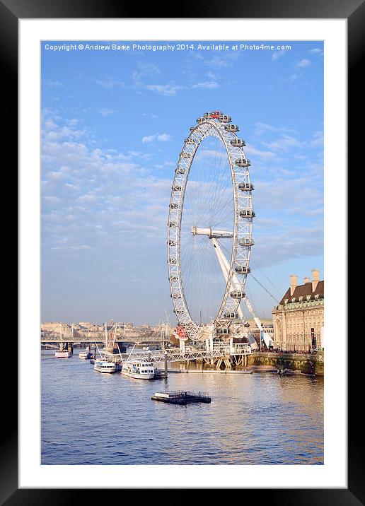  London Eye Framed Mounted Print by A B